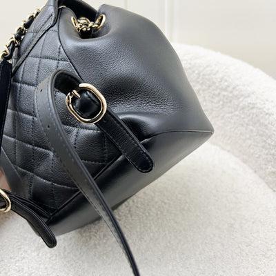 Chanel 23C Duma Mini Backpack in Black Calfskin and LGHW