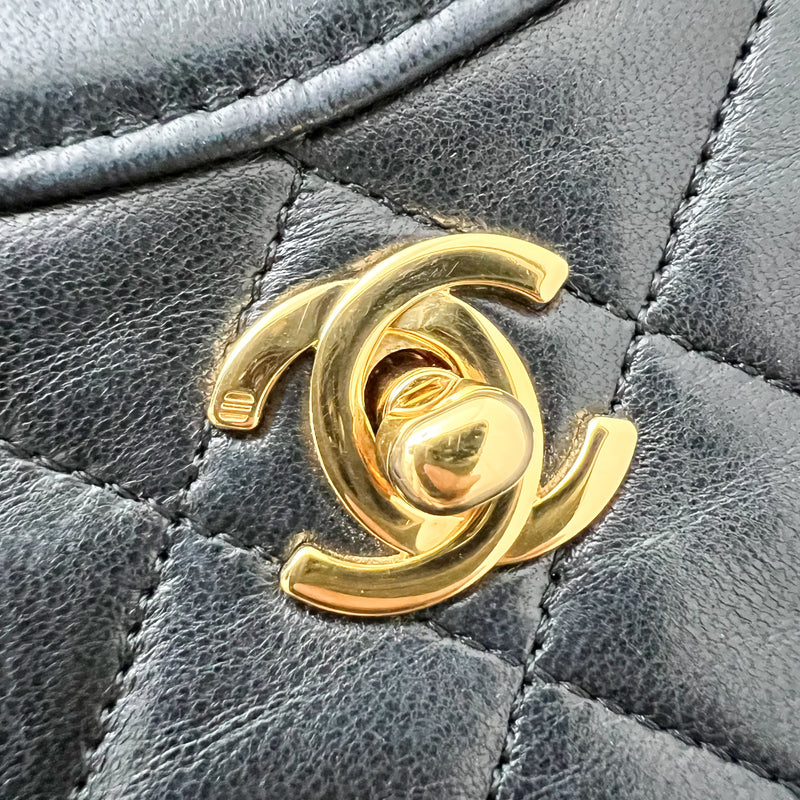 Chanel Vintage 31 Bag in Black Lambskin and 24K GHW