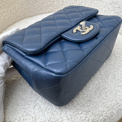 Chanel Classic Square Mini Flap in Blue Lambskin and SHW