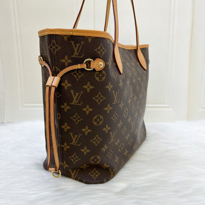 LV Neverfull MM in Monogram Canvas, Yellow Interior and GHW (No attached pouch)