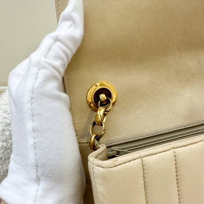 Chanel Vintage Mini Bijoux Chain Flap in Beige Lambskin and 24K GHW