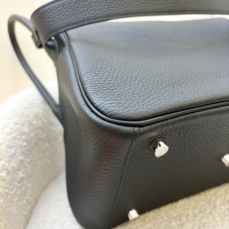 Hermes Lindy 26 in Noir Black Clemence Leather and PHW