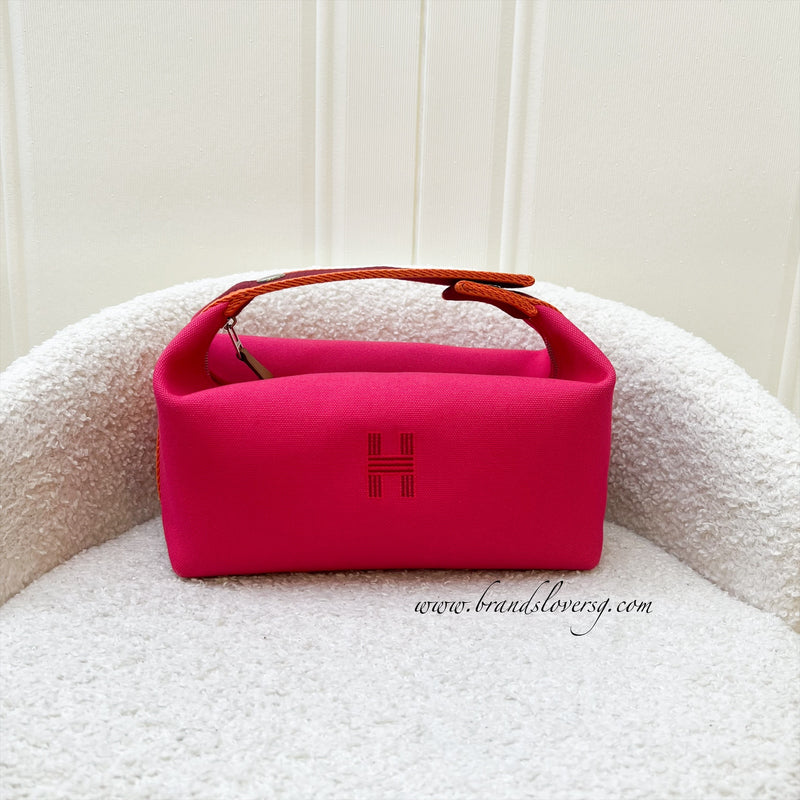 Hermes Bride a Brac PM in Hibiscus Canvas