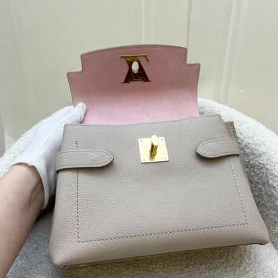Lv Lockme Ever Mini in Greige Grained Calfkin and LGHW