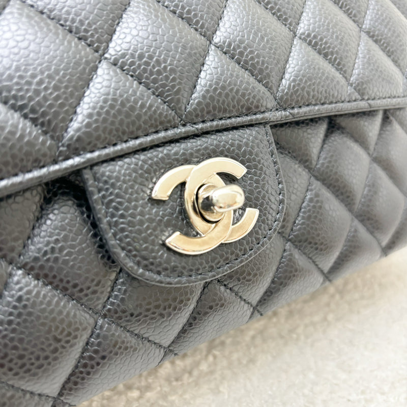 Chanel Medium Classic Flap CF in Black Caviar and SHW