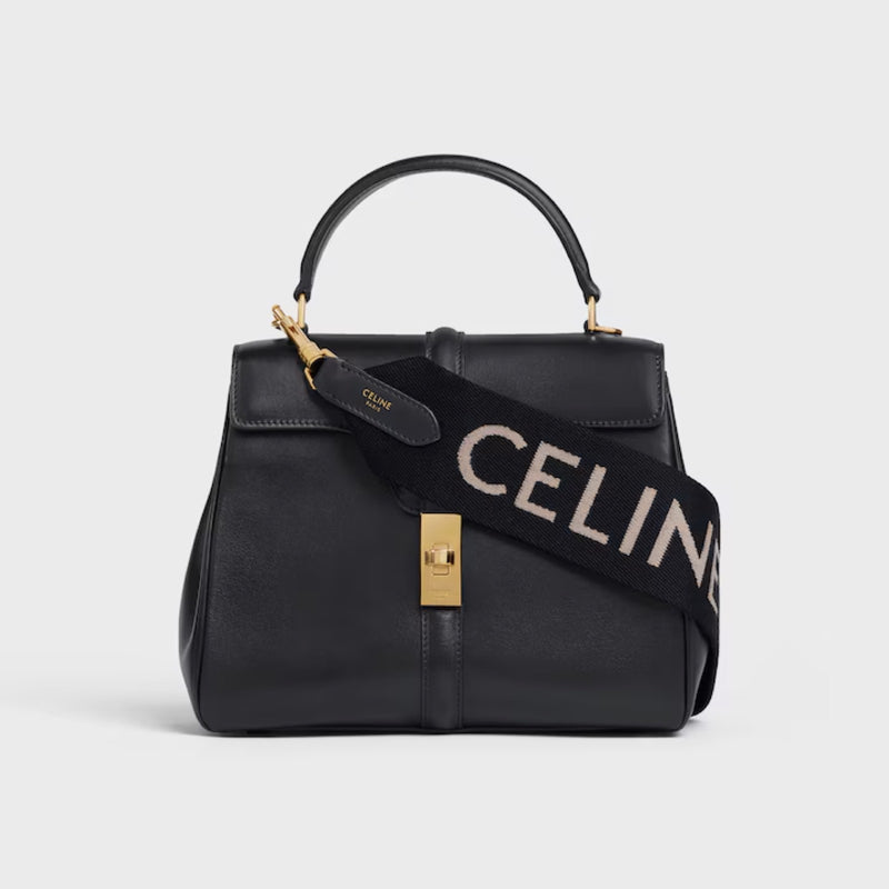 Celine Long Strap in Wool with Celine Jacquard and GHW