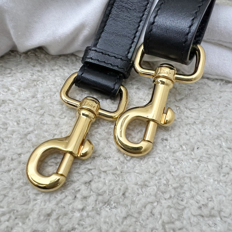 Dior Medium Bobby Flap Bag in Black Calfskin and GHW