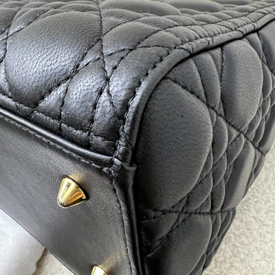 Dior Medium Lady Dior in Black Lambskin and GHW