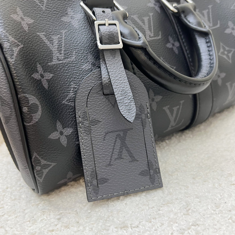 LV Keepall Bandoulière 25 in Monogram Eclipse Reverse Canvas SHW