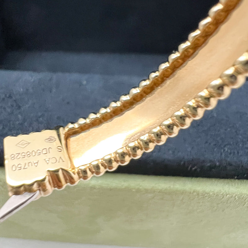 Van Cleef & Arpels VCA Perlee Signature Bracelet Small Model in 18K Yellow Gold, Size 16