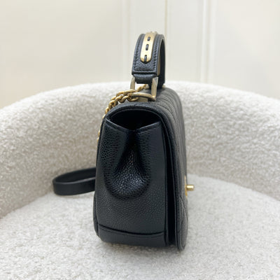 Chanel Seasonal Mini Bag with Top Handle in Black Caviar and AGHW