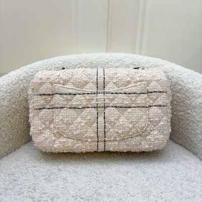 Chanel Classic Mini Rectangle Flap in Pink Tweed and Black HW