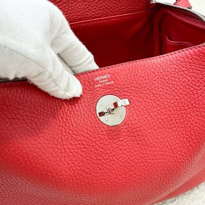 Hermes Lindy 26 in Rouge Casaque Clemence Leather and PHW