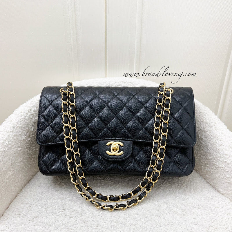 Chanel Medium Classic Flap CF in Black Caviar and GHW