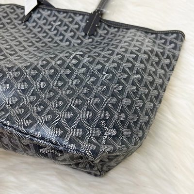 Goyard Saint Louis PM Tote in Gris Grey Goyardine Canvas