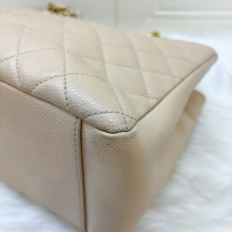 Chanel Grand Shopping Tote GST in Beige Caviar and GHW