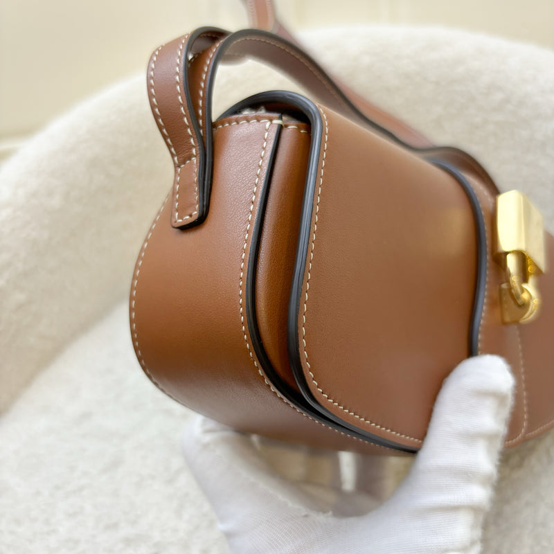 Celine Tabou Clutch on Strap in Tan Calfskin and GHW