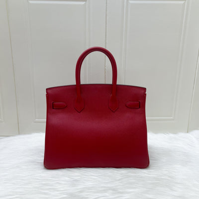 Hermes Birkin 30 in Rouge Casaque Epsom Leather and GHW