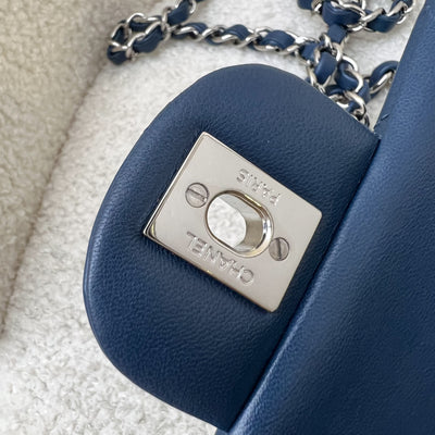 Chanel Classic Square Mini Flap in Blue Lambskin and SHW