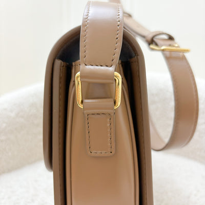 Celine Classique Triomphe Flap Bag in Bronze (Caramel) Shiny Calfskin and GHW