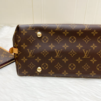 LV Carryall MM Hobo Bag in Monogram Canvas and GHW