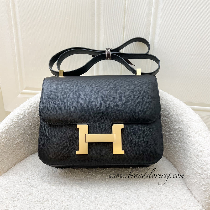 Hermes Constance 24 in Noir Black Epsom Leather and GHW