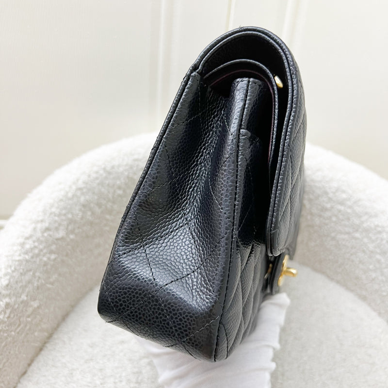 Chanel Medium Classic Flap CF in Black Caviar and GHW