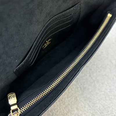 LV Wallet On Chain Ivy in Black Monogram Empreinte in GHW