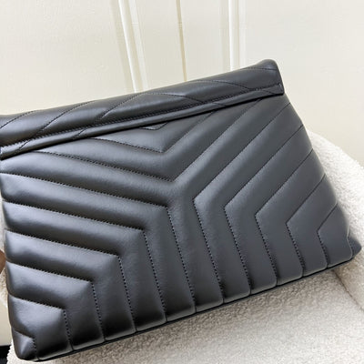 Saint Laurent YSL Medium LouLou Bag in Quilted Black Calfskin and GHW