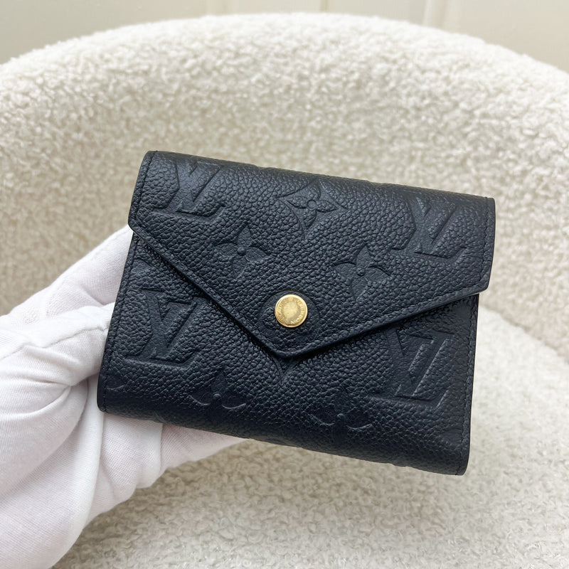 LV Victorine Wallet in Black Empreinte Leather and GHW