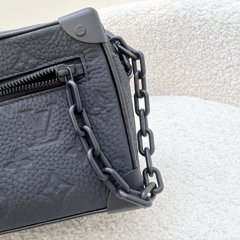 LV Mini Soft Trunk in Black Monogram Embossed Taurillon Calfskin and Black HW