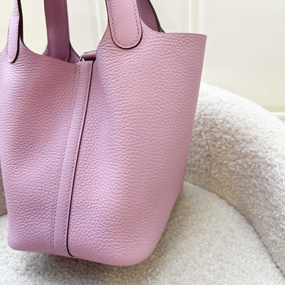 Hermes Picotin 18 in Mauve Sylvestre Clemence Leather and PHW