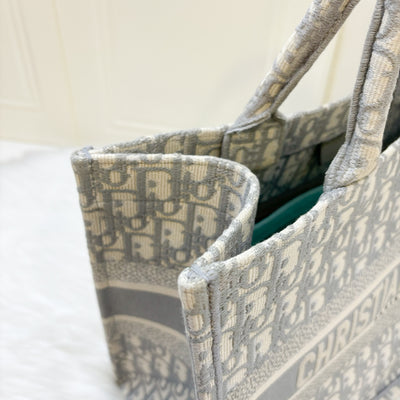 Dior Medium Book Tote in Grey Oblique Canvas