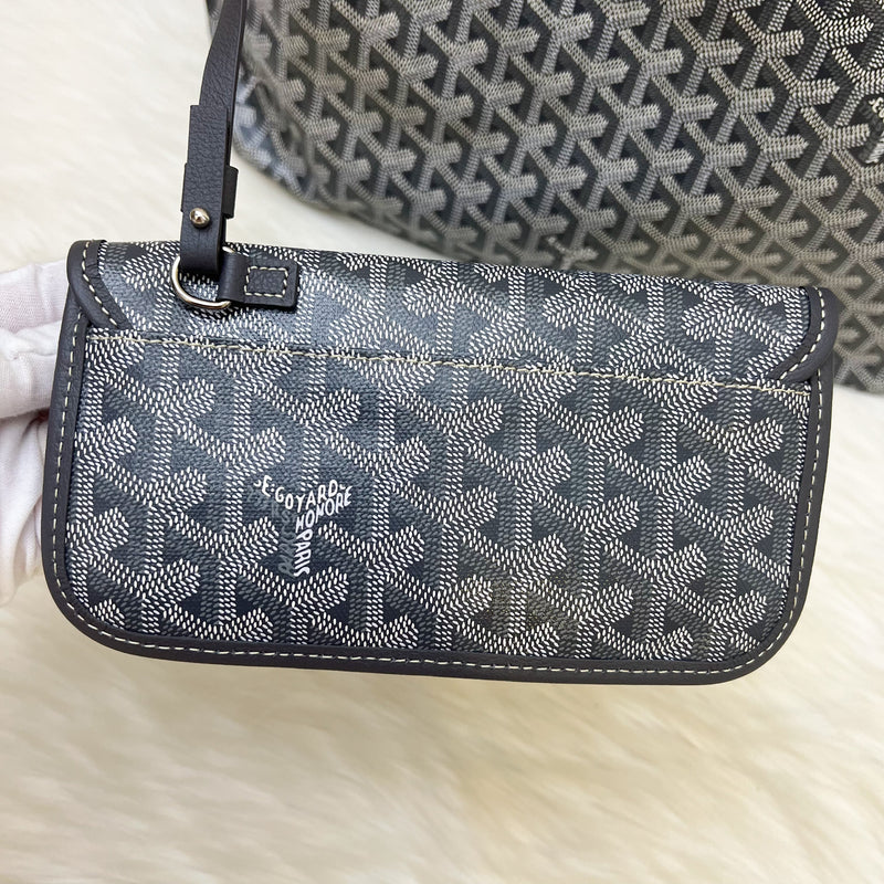 Goyard Saint Louis PM Tote in Gris Grey Goyardine Canvas