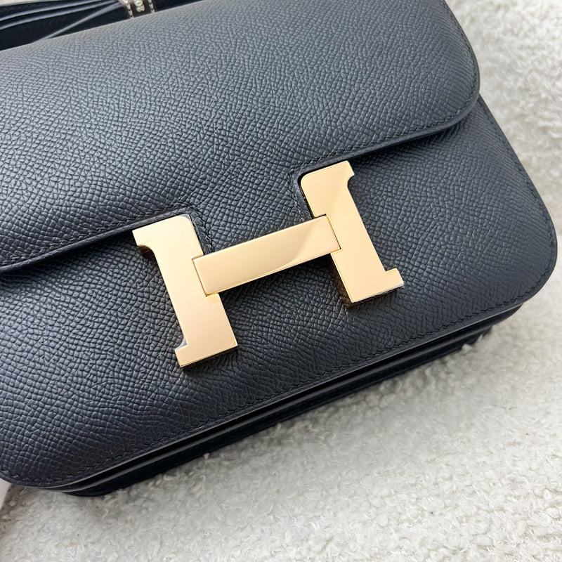 Hermes Constance 18 Mini (Mirror Version) in Noir Black Epsom Leather and RGHW