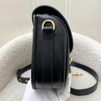 Dior Medium Bobby Flap Bag in Black Calfskin and GHW