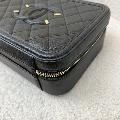 Chanel Medium Filigree Vanity in Black Caviar and AGHW