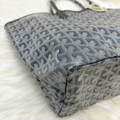 Goyard Saint Louis PM Tote in Gris Grey Goyardine Canvas