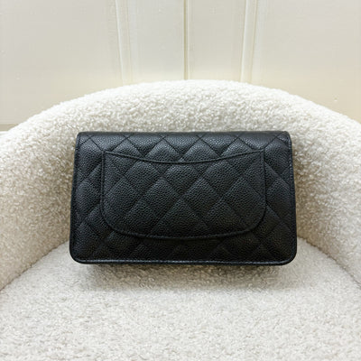 Chanel Classic Wallet on Chain WOC in Black Caviar and GHW