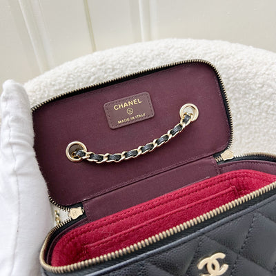 Chanel Classic Small Vanity in 22C Black Caviar and LGHW