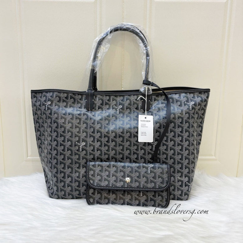 Goyard Saint Louis PM Tote in Gris Grey Goyardine Canvas