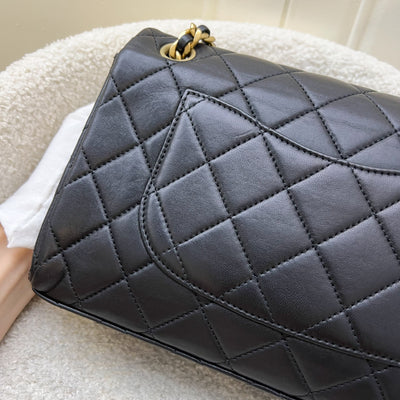 Chanel 23P Seasonal Flap Bag in Black Lambskin and AGHW