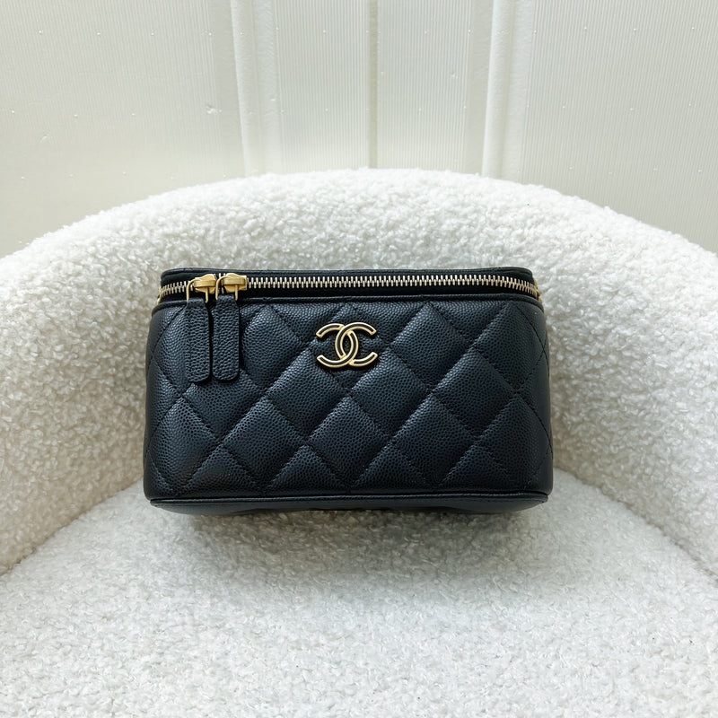 Chanel 23K Small Vanity in Black Caviar and AGHW