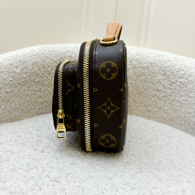 LV Utility Bag in Monogram Canvas and GHW with Beige Canvas Strap