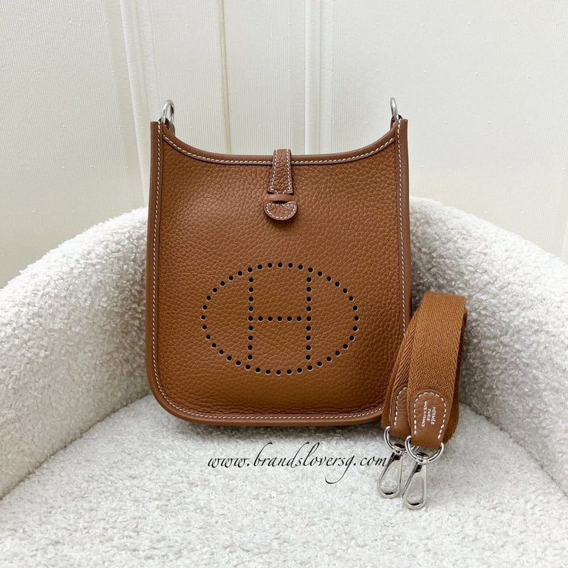 Hermes Mini Evelyne TPM in Gold Clemence Leather and PHW