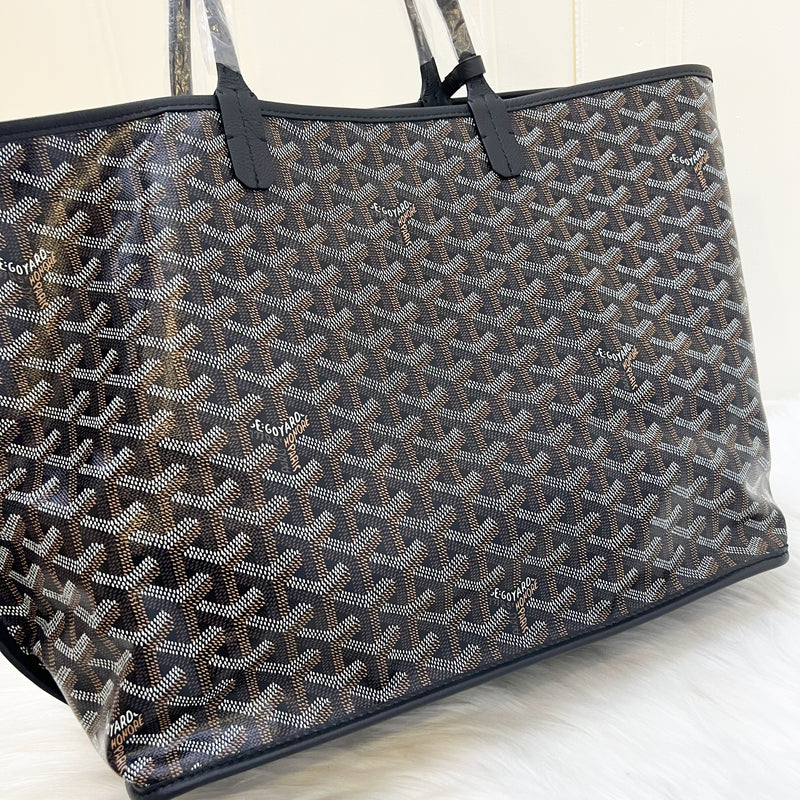 Goyard Anjou PM Tote Bag in Black Signature Canvas