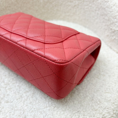 Chanel Classic Mini Rectangle Flap in 17C Dark Pink Caviar LGHW