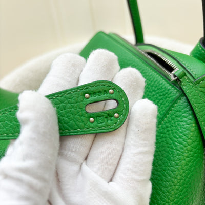 Hermes Lindy 26 in Bambou Green Clemence Leather and PHW