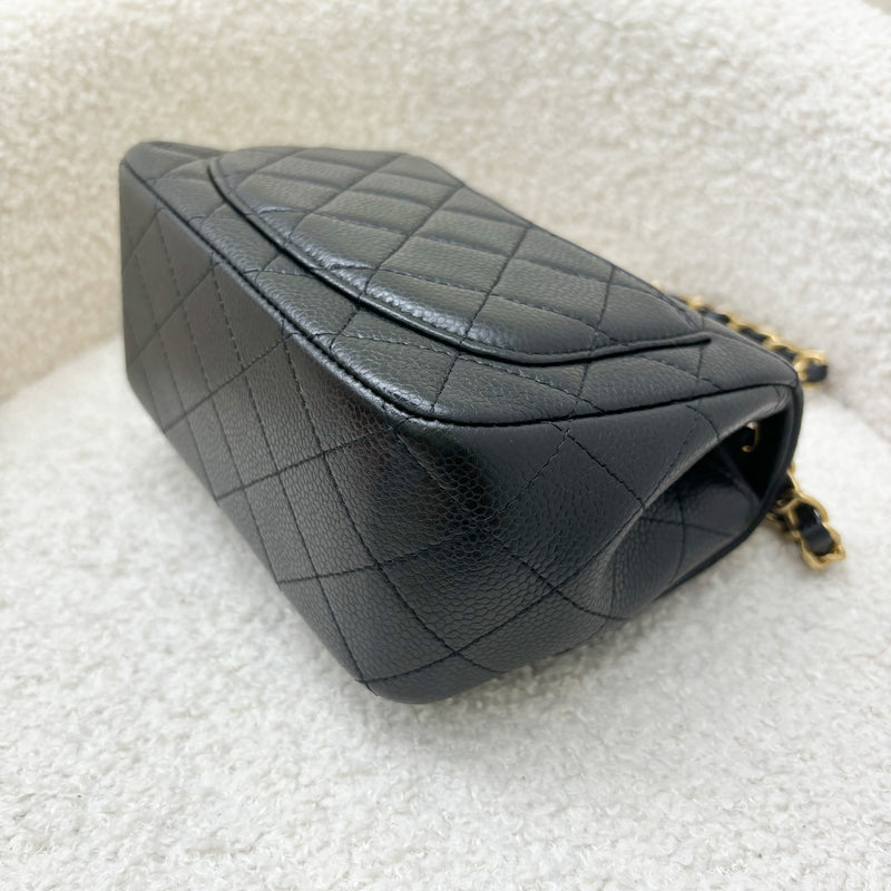 Chanel 16C Classic Square Mini Flap in Black Caviar and GHW