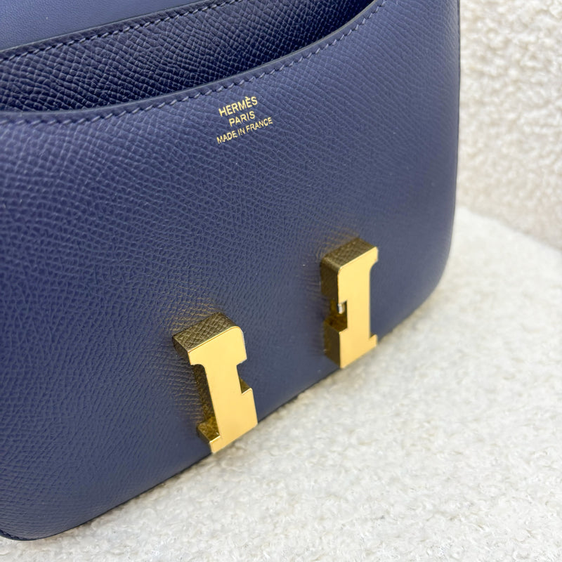 Hermes Constance 18 in Bleu Saphir Epsom Leather and GHW